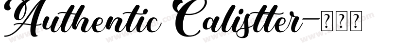 Authentic Calistter字体转换